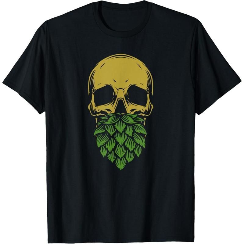 Home Brewing - IPA Craft Beer Brewer Skull Hop Beard T-Shirt made in us Hoodie Sweatshirt | PrintMintTees.com