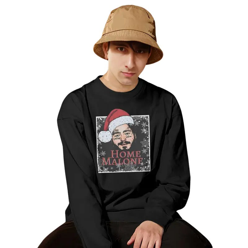 Home Malone Christmas Sweatshirt, Mix Of Movie And Music Shirt Hoodie | PrintMintTees.com