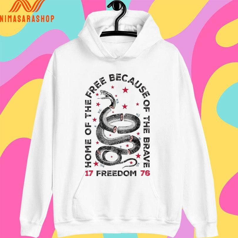 Home Of The Free Because Of The Brave Freedom 1776 Snake Shirts