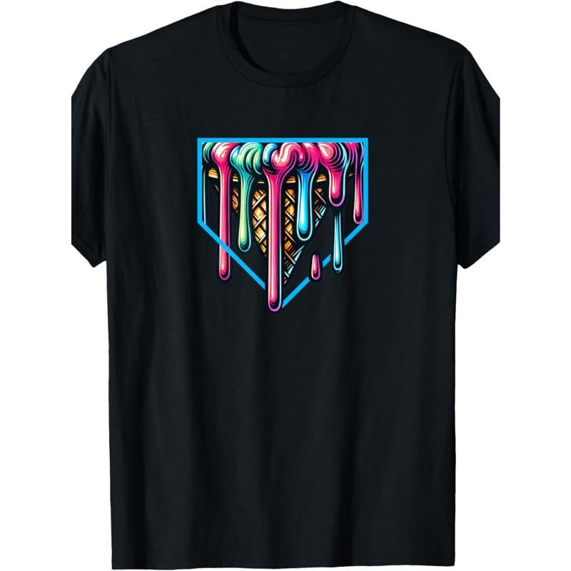 Home Plate Drip - Ice Cream Softball & Baseball T-Shirt made in usa Hoodie Sweatshirt | PrintMintTees.com