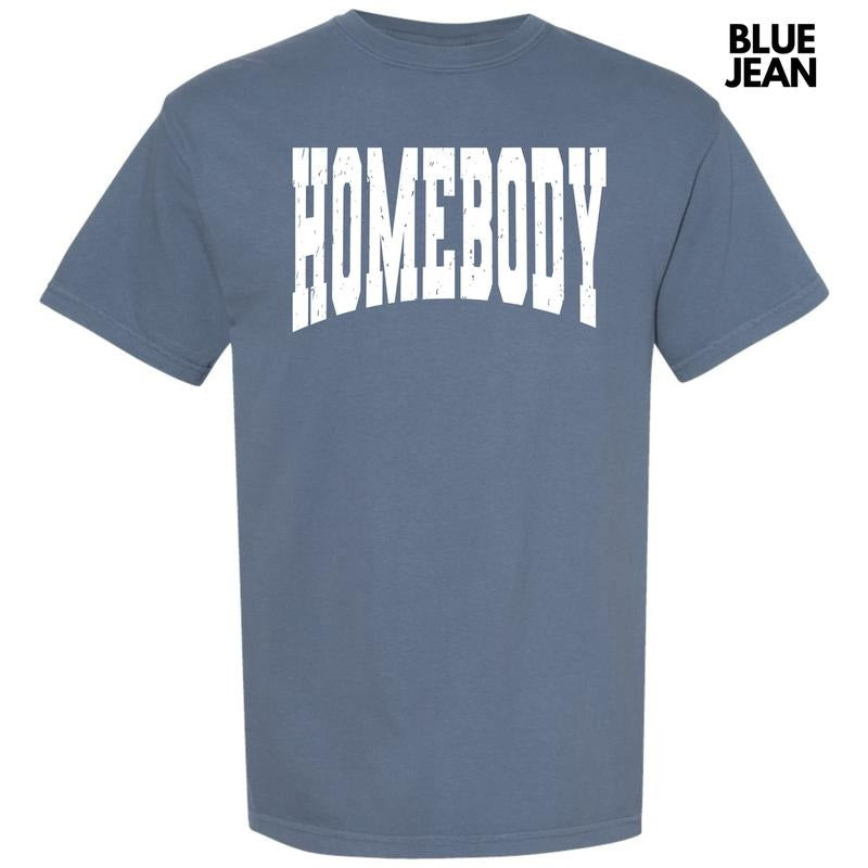 Homebody Varsity Letter Comfort Colors T-Shirt 'NLB' Hoodie Sweatshirt | PrintMintTees.com