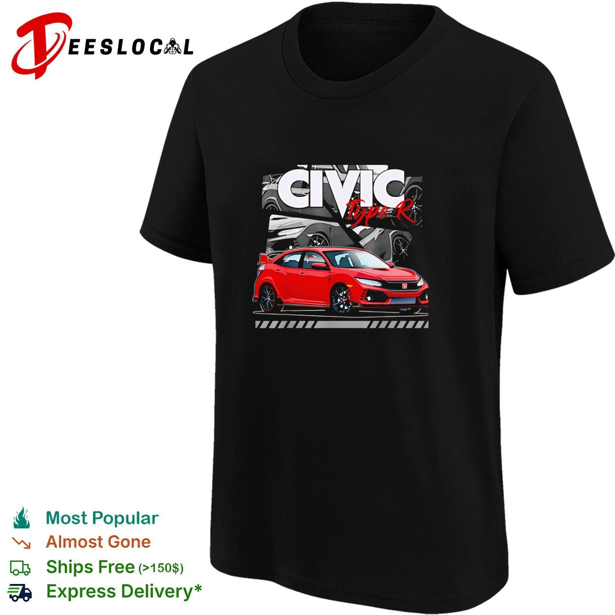 Honda Civic Type R red car vintage shirt