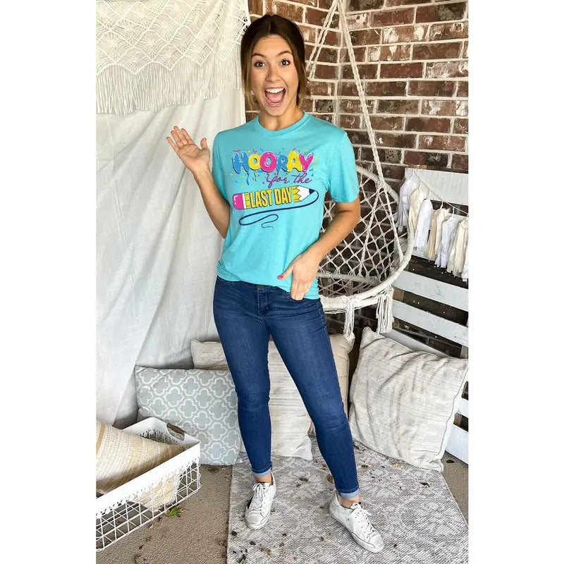 Hooray for the Last Day Teacher T-Shirt Hoodie Sweatshirt | PrintMintTees.com