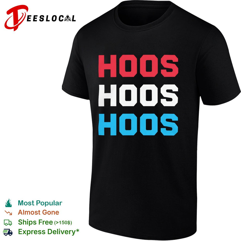 Hoos hoos hoos minimalist tri-color varsity shirt