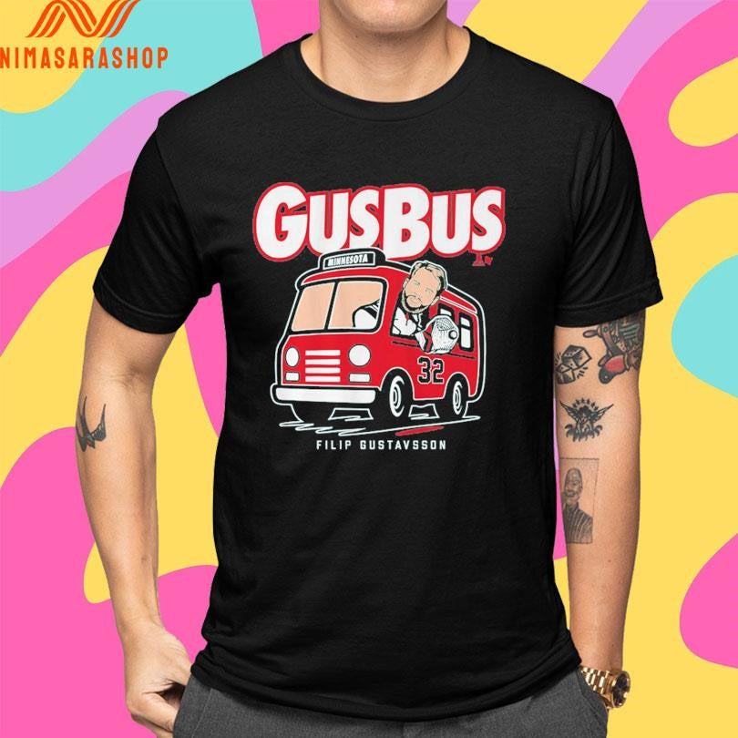 Hop On The Gus Bus Filip Gustavsson Minnesota Wild Shirts