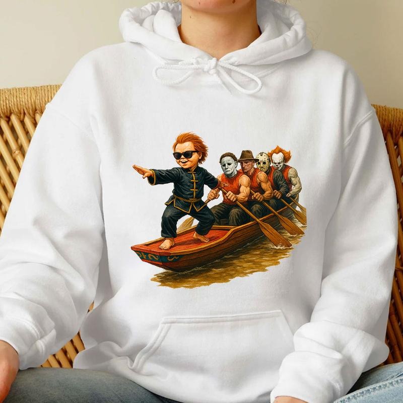 Horror Farming Boat Shirt, Funny Halloween Tee, Aura Farming Boat Kid Horror Characters Shirt, Trending Shirt Hoodie...