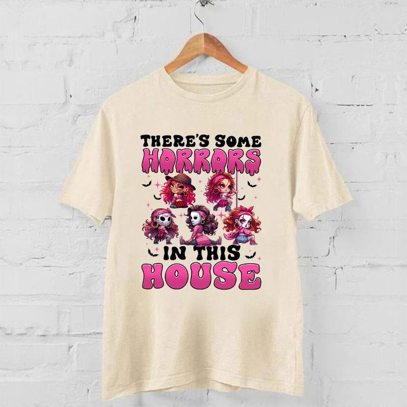 Horror In This House Shirt, Movie Killer Shirt, Scary Halloween Sweatshirt, Horror Friend Tee, Trending Graphic Shirt Hoodie