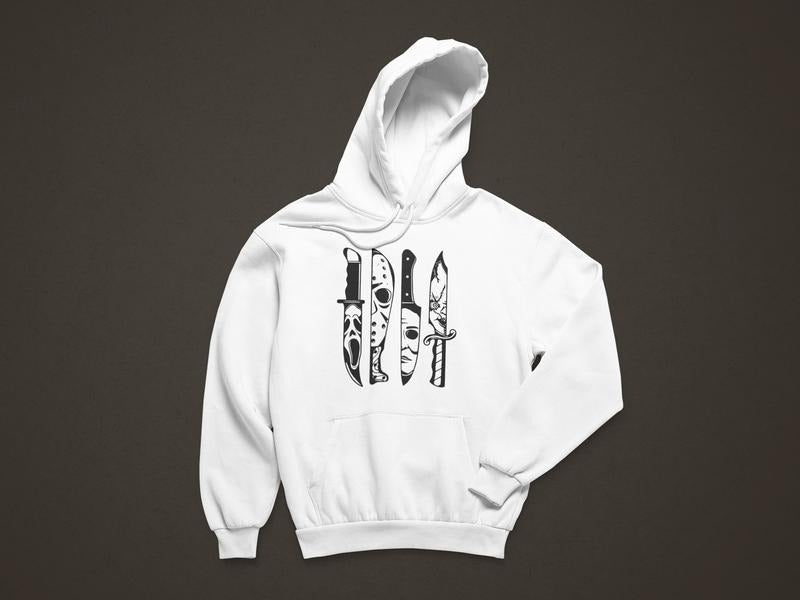 Horror Movie Halloween Long Sleeve Spooky Season Scary Movie Characters Festive T-Shirts, Hoodie, Sweatshirt