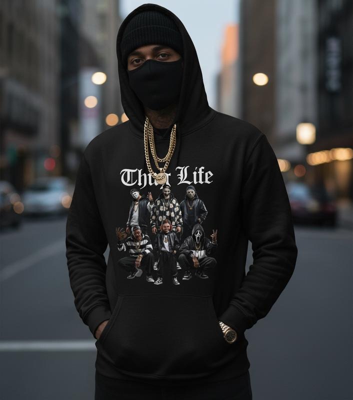 Horror ThugLife Shirt, Horror Swaggy Characters Shirt, Halloween Graphic Tee Hoodie Sweatshirt | PrintMintTees.com