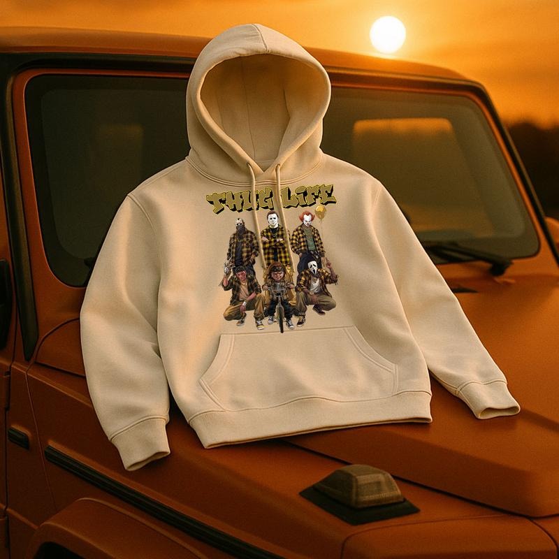 Horror ThugLife Shirt, Movie Killer Shirt, Scary Halloween Sweatshirt, Horror Streetwear Tee, Trending Graphic Shirt Hoodie