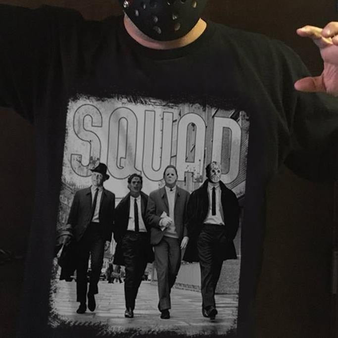 Horrow Squad Jason Voorhees Michael Myers Freddy Krueger Leather face Halloween Movie Shirt Halloween Party Shirt Hoodie...