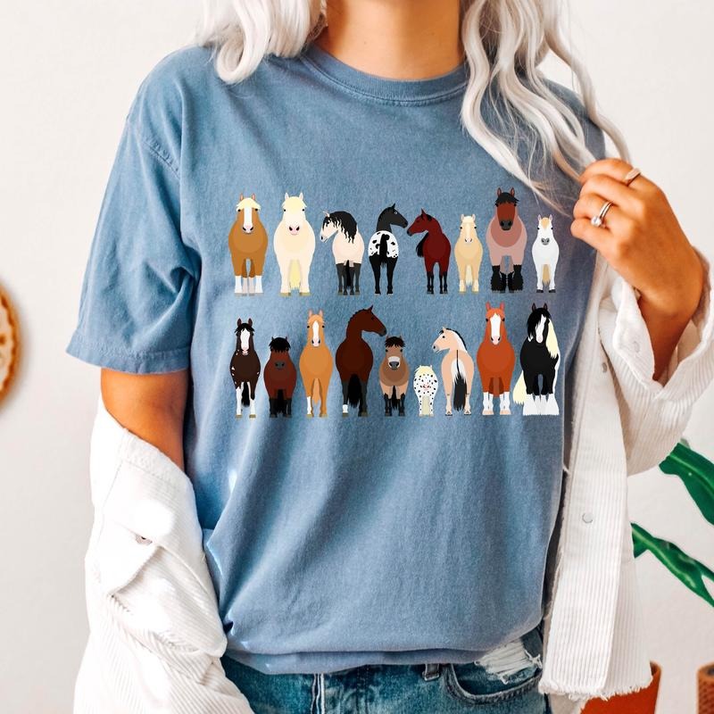 Horse Breeds Farm Animal Lover T Shirtstyle{N002}2 T-Shirts, Hoodie, Sweatshirt