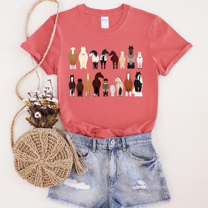 Horse Lovers Super Soft Tees, Farm Animal Shirts, Illustration, Breeds Hoodie, Sweatshirt | PrintMintTees.com