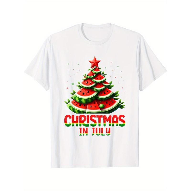 Horse Print Men's Cotton Top, Casual Short Sleeve Crew Neck T-shirt, Men's Clothing For Outdoor made in usastyle{n002}2...