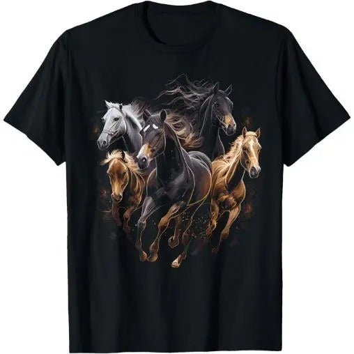 Horses Collage Horse Lover Graphic for Men Women Boys Girls T-Shirt Made in USAstyle{n002}2 Hoodie Sweatshirt