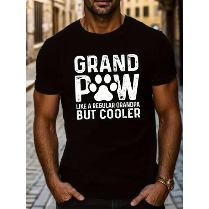 Hot Grand Paw Print For Men Women Couple Fashion T-Shirt, Street Short Sleeve Cotton T-Shirt, Comfort-Fit Crew Neck...