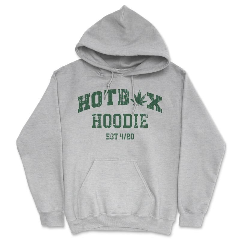 Hotbox Hoodie Unisex Hooded Sweatshirt Funny 420 Weed Smokers Sweater Shirt | PrintMintTees.com