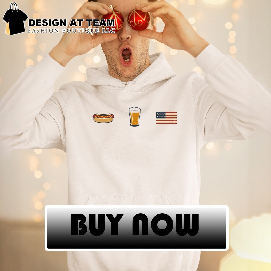 Hotdog beer American flag all I need America 4th of July 2026 shirt