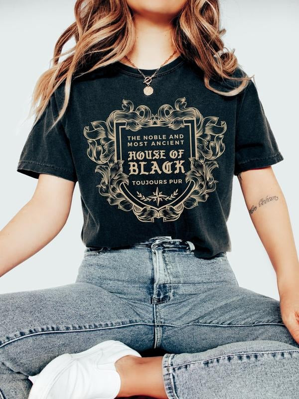 House of Black Tee Noble and Most Ancient Regulus Black Bellatrix Lestrange Potter T Shirt Universal Vacation Pottery...