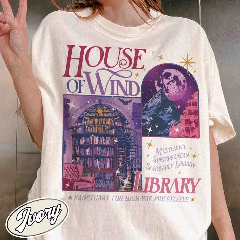 House Wind Shirt House Wind Library Book Club Library Velaris Shirt ACOTAR Shirt Cotton Womenswear Casual Shirt Hoodie Sweatshirt