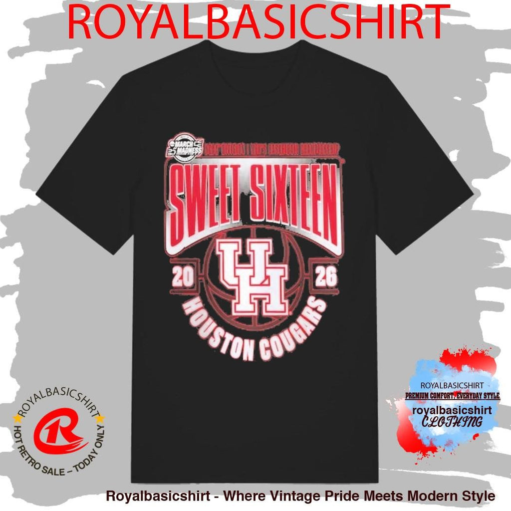 Houston Cougars Men’s Basketball 2026 NCAA March Madness Sweet 16 T-Shirt