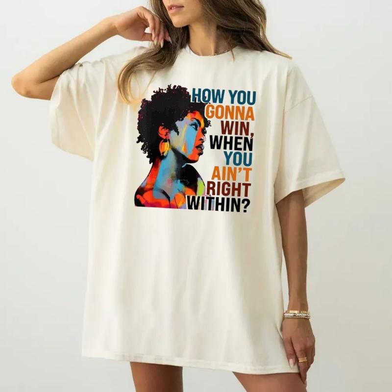 How You Gonna Win When You Ain't Right Within Shirt, Lauryn Hill T Shirt, Music Love Fan, Unisex Short Sleeve Tee Hoodie...