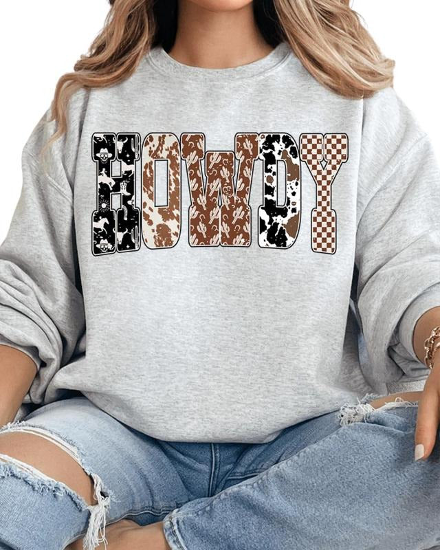 Howdy And Hide Unisex NuBlend Crew Sweatshirt Shirt Hoodie | PrintMintTees.com