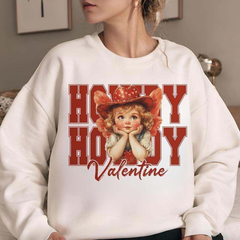 Howdy Valentine Sweatshirt, Valentines Day Sweatshirt, Cupid Valentines Sweatshirt, Western Valentine Shirt, Valentine...