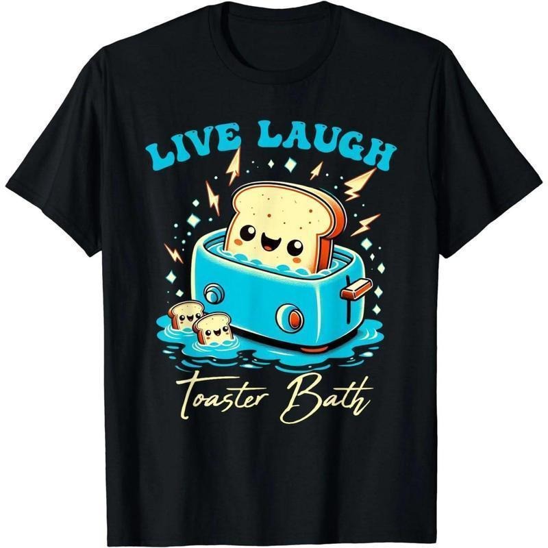 Humor Bread Live Laugh Toaster Bath Funny Bread Design T-Shirt style 02 Hoodie Sweatshirt | PrintMintTees.com