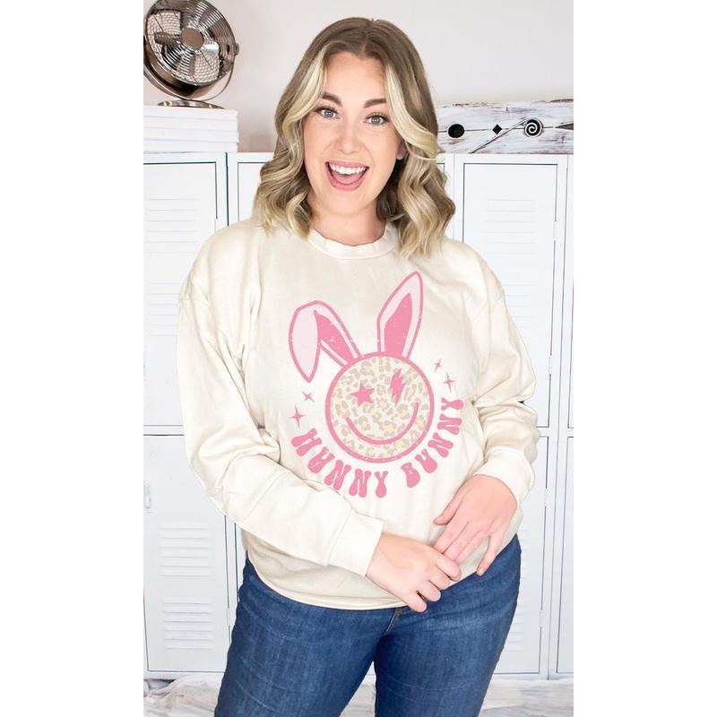 Hunny Bunny Easter Graphic Sweatshirt Shirt Hoodie | PrintMintTees.com