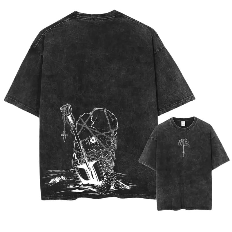 Hunter x Hunter Anime Vintage Oversized Washed Tee Unisex Heavy Cotton T-Shirt, Special Graphic Design, Classic Style for...