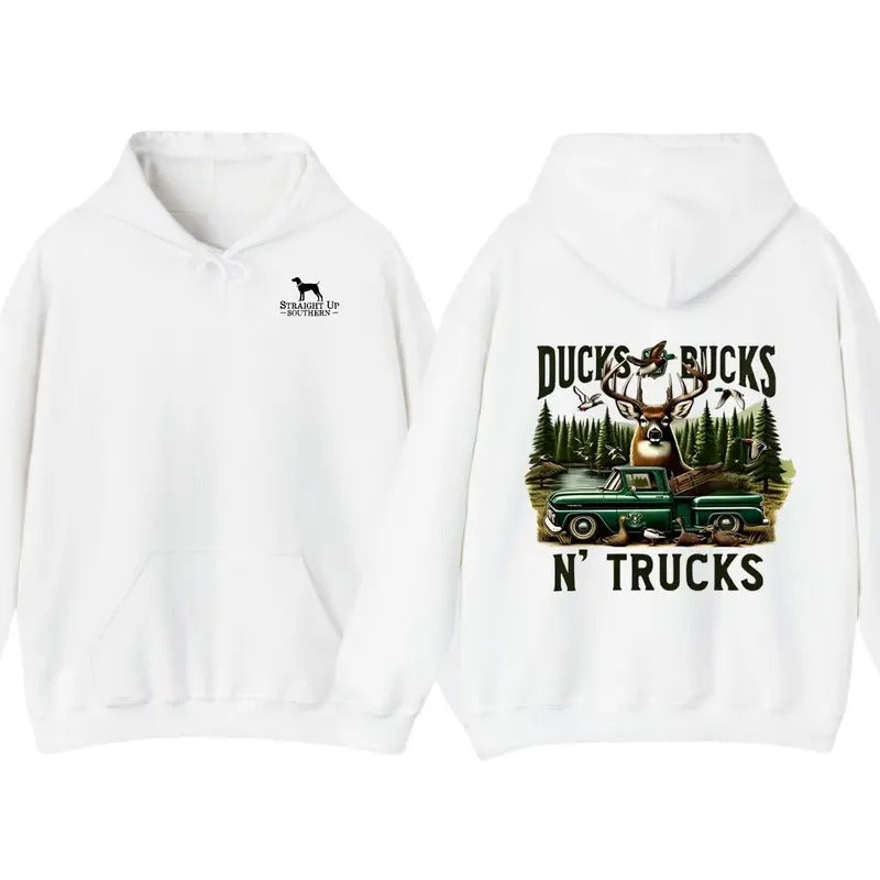 Hunting Lover's T-Shirt, Ducks, Bucks N Trucks Shirt, Wildlife Adventure Hoodie, Rustic Hunting Tee, Wildlife Lover Tee,...