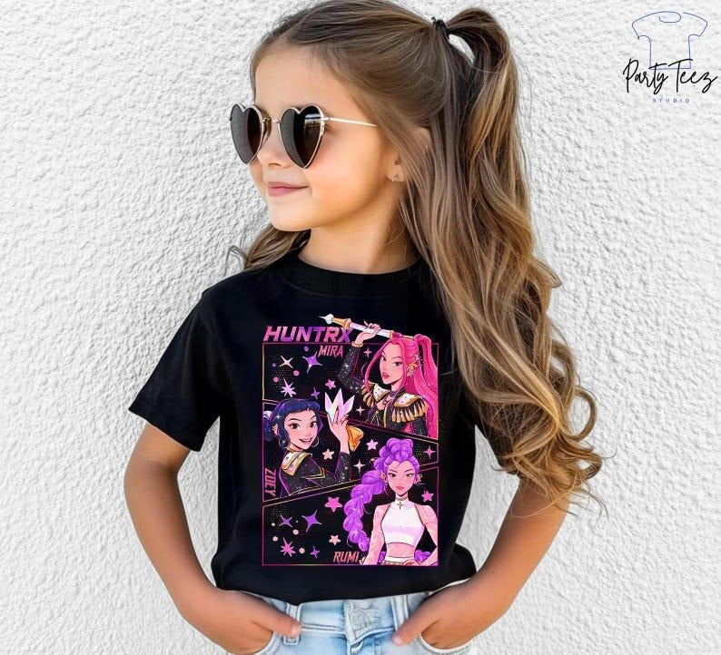 Huntrix T Shirt, Huntrix Girls T Shirt, Mira Rumi Zoey Shirt, Huntrix Youth Shirt, Huntrix Toddler Shirt, Gift For Kpop...