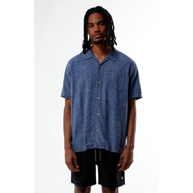 Hurley Men's Laguna Camp Shirt Hoodie Sweatshirt | PrintMintTees.com