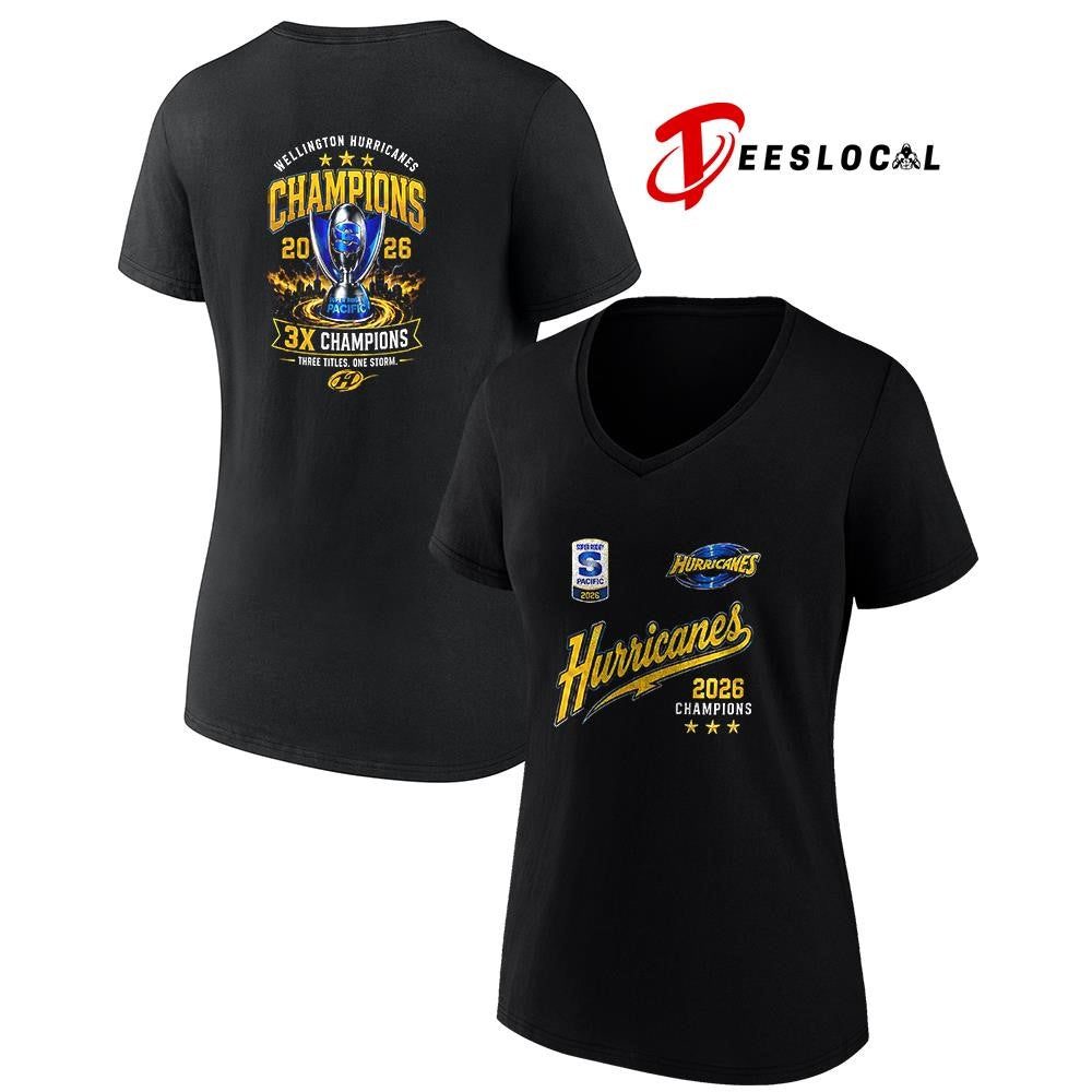 Hurricanes Super Rugby champions three titles one storm graphic shirt