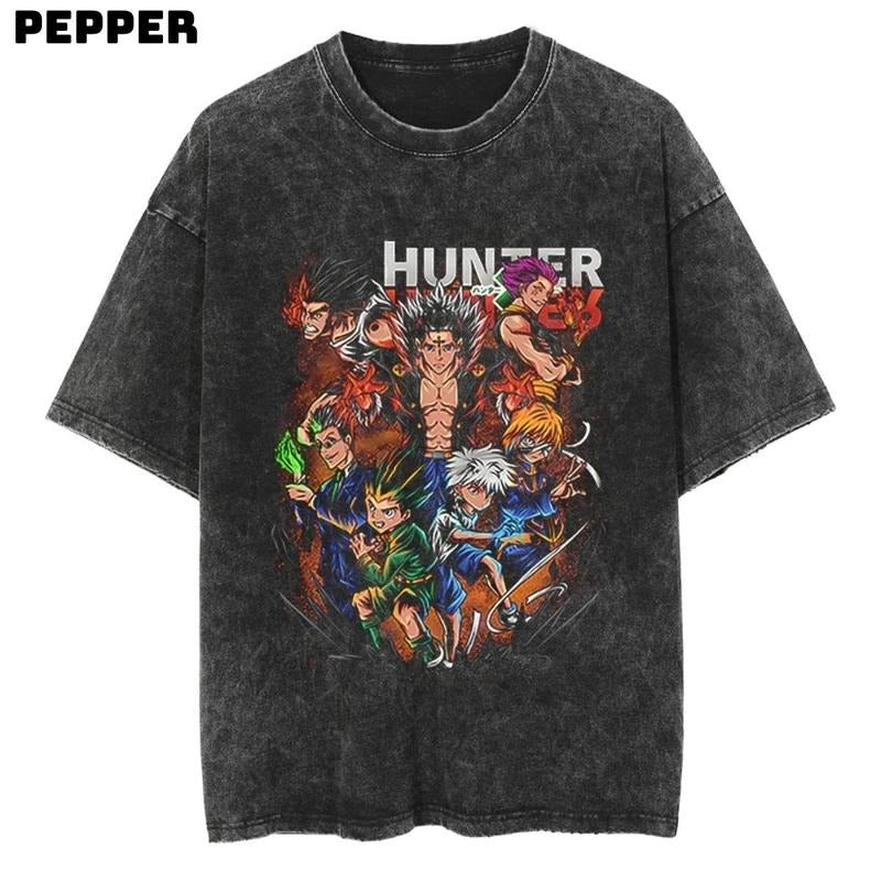 HxH Squad Vintage Washed Shirt, Anime Shirt, HxH Squad Merch, HxH Squad Shirt, Anime HxH Squad Shirt, Anime HxH Squad...