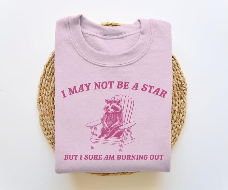 I Am Burning Out, Raccoon Sweatshirt, Trash Panda Sweater, Cartoon Meme T-shirt Hoodie | PrintMintTees.com