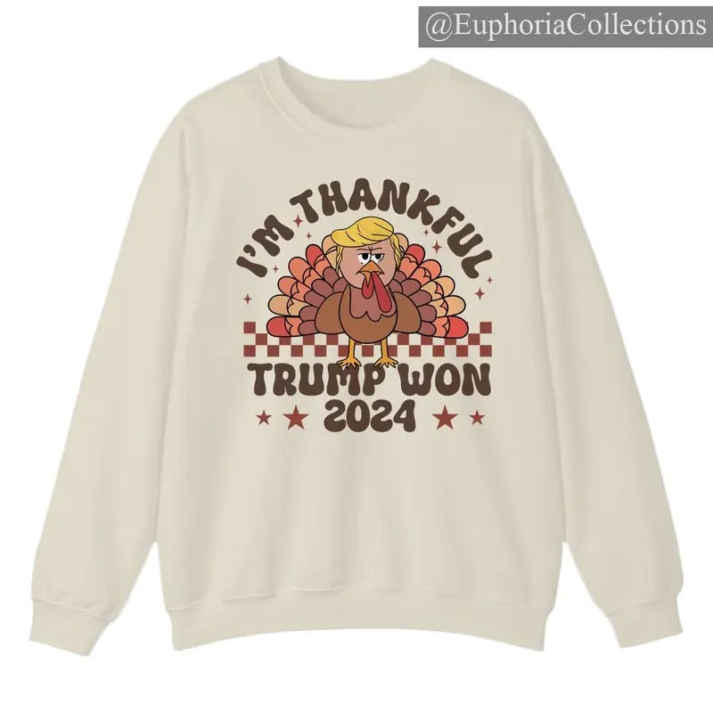 I Am Thankful #Trump Won Thanksgiving Winner Turkey Dinner Chicken T-Shirt, Sweater, Hoodie, #Donald.Trump Won Again...