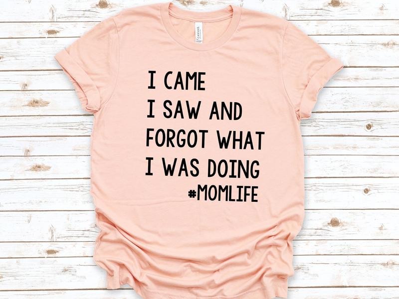 I Came I Saw And Forgot What I Was Doing Shirt, Funny Saying Quotes, Mother's Day Outfits Gift, Mom Life Shirts, Funny...