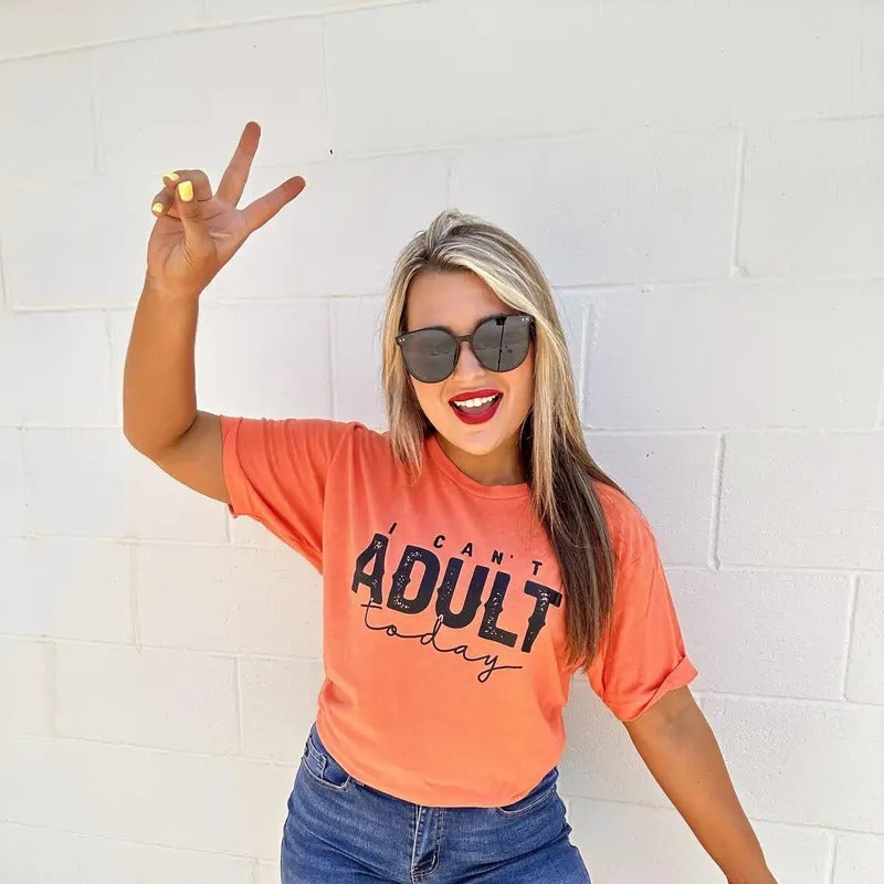 I Can't Adult Graphic T shirt short sleeve, shit hot tiktok trend 2024 Hoodie Sweatshirt | PrintMintTees.com