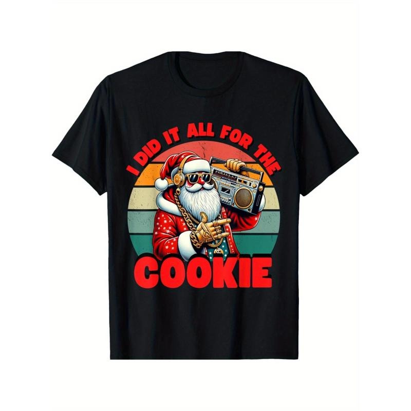 I Did It All For The Cookie Funny Santa Funny Christmas T-Shirt made in usa Hoodie Sweatshirt | PrintMintTees.com