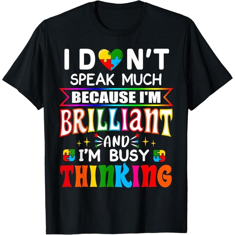 I Dont Speak Much Brilliant Autism Autistic men Gift T-Shirt Hoodie Sweatshirt | PrintMintTees.com