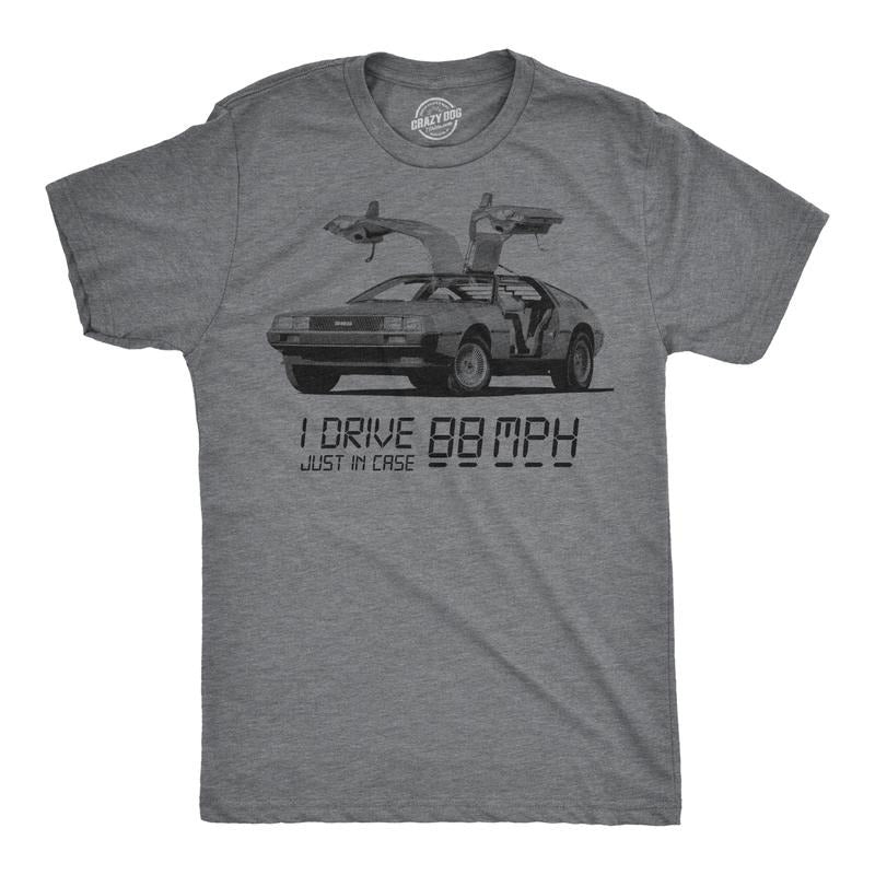 I Drive 88 Miles Per Hour T Shirt Funny Vintage 80s Graphic Tee Cool Nerdy Top Mens Funny T Shirts Cool Slimming Tees...