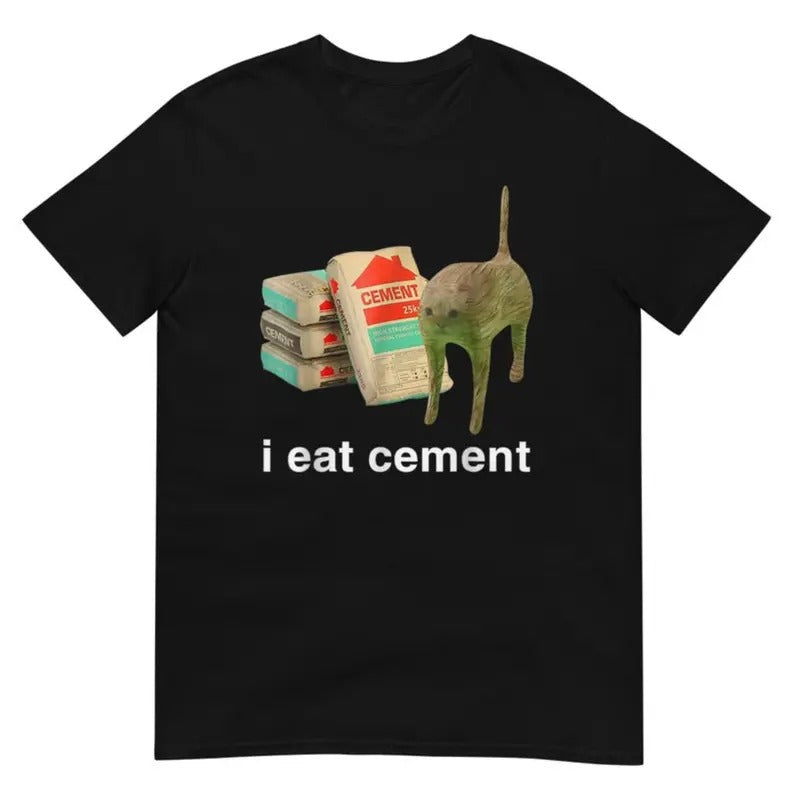 I Eat Cement Cursed Cat Shirt made in usa Hoodie Sweatshirt | PrintMintTees.com