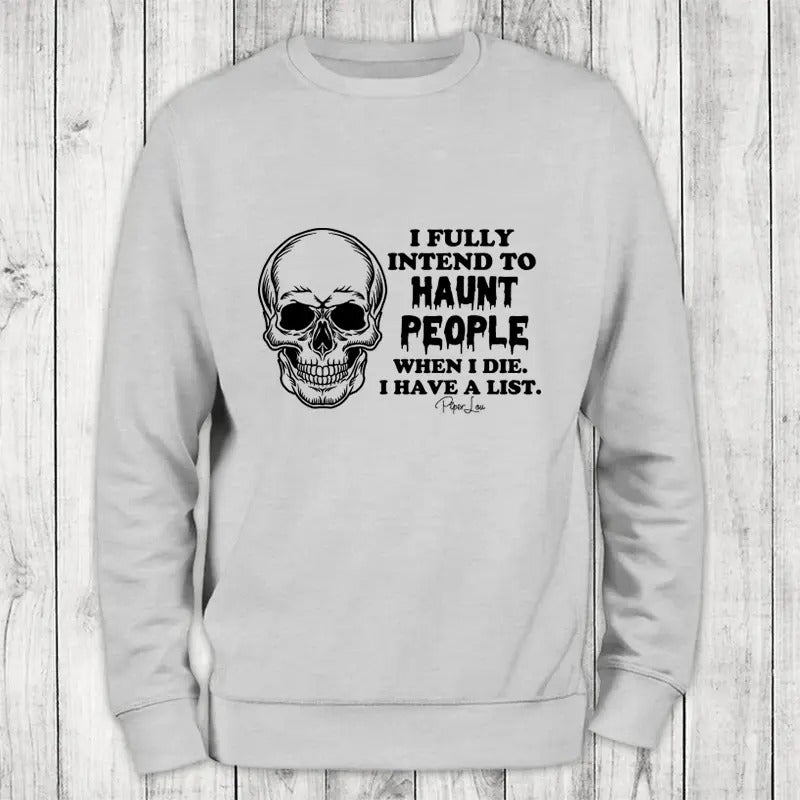 I Fully Intend To Haunt People Men's Sweatshirt, #halloween #fall #holidays #blackprint #cute Shirt Hoodie
