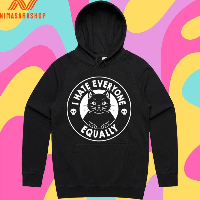I Hate Everyone Equally Cat Logo Shirts