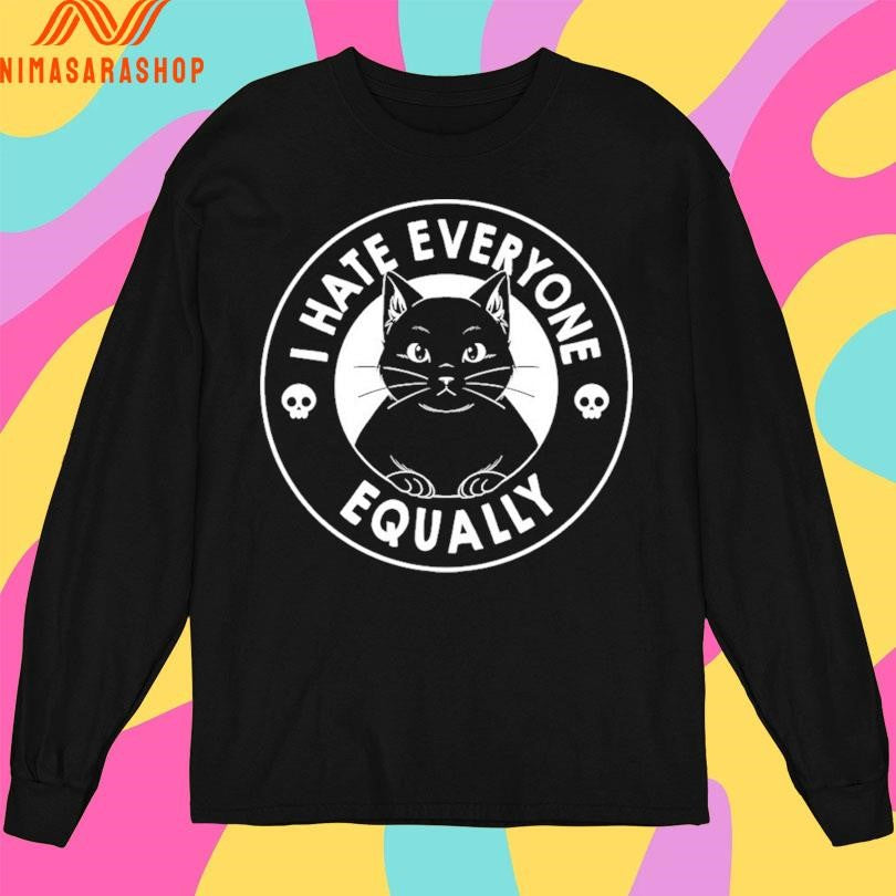 I Hate Everyone Equally Cat Logo Shirts