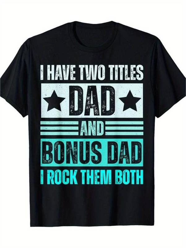 I Have Two Titles, Dad And Bonus Dad T-shirts Casual Cotton Hoodie Sweatshirt | PrintMintTees.com