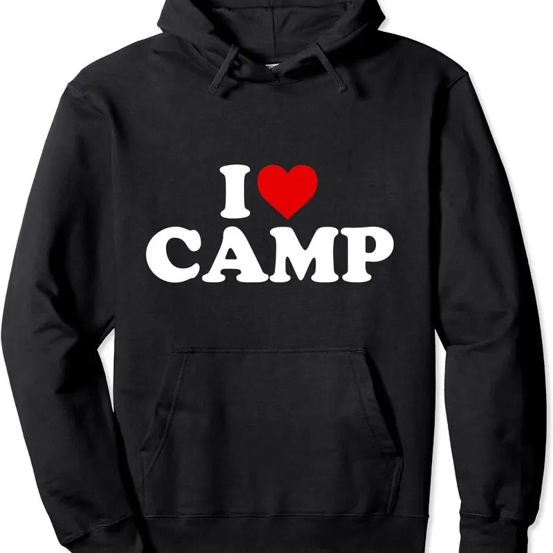I Heart Camp I Love Camp Hooded Shirt Hoodie Sweatshirt