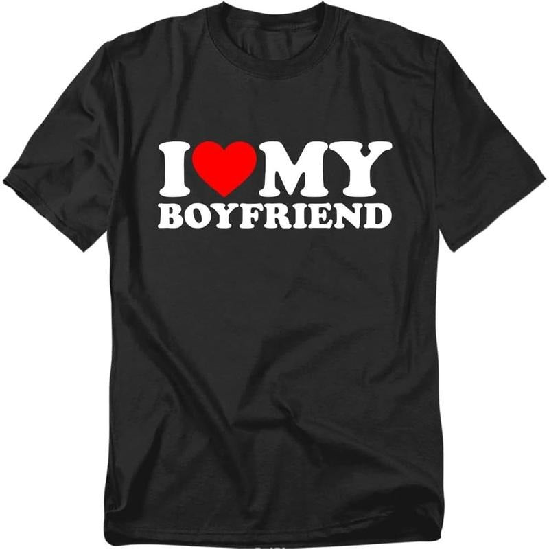 I Heart My Boyfriend Unisex Adult T Shirt Black made in usa Hoodie Sweatshirt | PrintMintTees.com